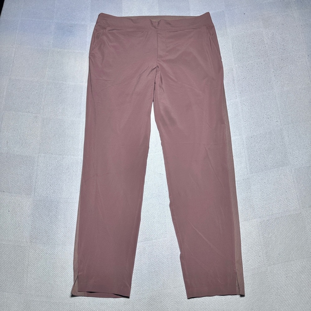 Athleta Brooklyn Ankle Pant Womens 10 Tapered Stretch Lightweight Mauve Pink